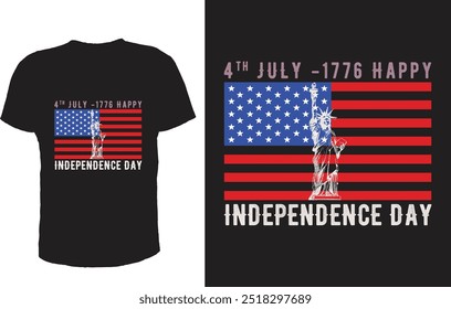 4th of July Awesome T-Shirt Design 
