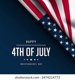 4th of July Background Design. Banner, Poster, Greeting Card. Vector Illustration.