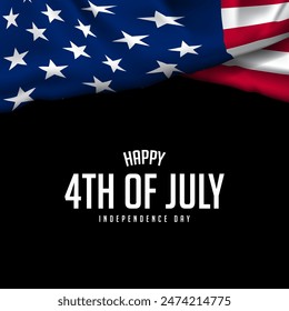4th of July Background Design. Banner, Poster, Greeting Card. Vector Illustration.
