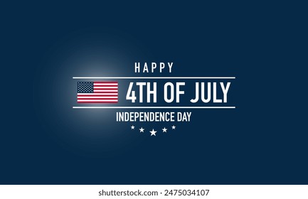 4th of July Background Design. Banner, Poster, Greeting Card. Vector Illustration.