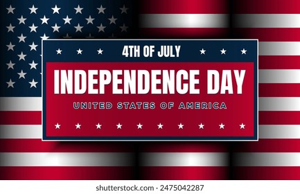 4th of July Background Design. Banner, Poster, Greeting Card. Vector Illustration.