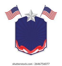 4th of July Background Design. Banner, Poster, Greeting Card. Vector Illustration
