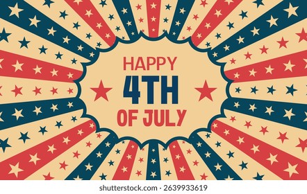 4th of July background, independence day, America celebration, poster