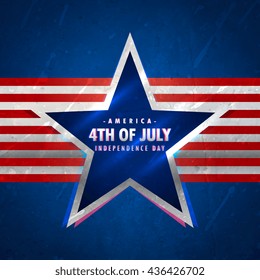 4th of july background with star and red stripes
