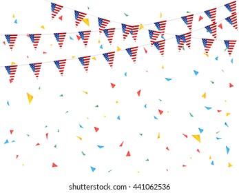 4th of July background.Independence Day vector illustration.  Web banner