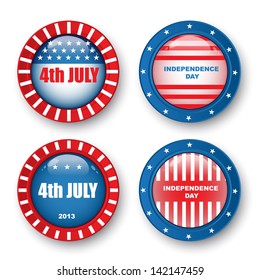 4th of july badges