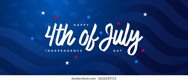 4th of July banner, happy Independence Day background, USA