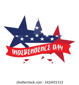 4th of July banner. Independence day - Vector