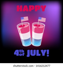 4th of July banner template. Vector concepr for Independence day flyer or poster.