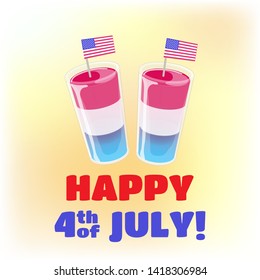 4th of July banner template. Vector concepr for Independence day flyer or poster.