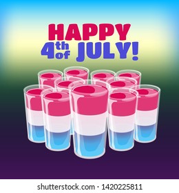 4th of July banner template. Vector concepr for Independence day flyer or poster.