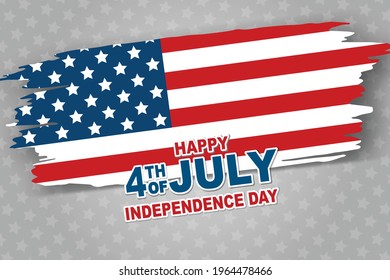 4th of July banner. USA independence day design concept. Vector illustration.