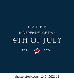 4th of July Banner Vector illustration, USA  background.