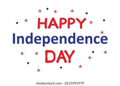 4th of July Banner Vector illustration, USA flag waving with stars on white rays background.