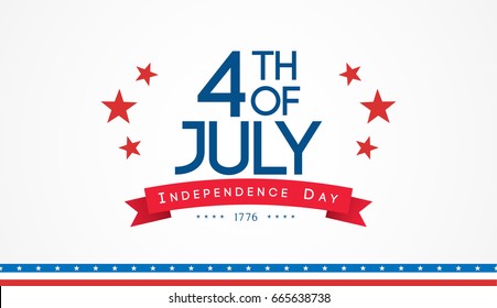 4th of July banner vector illustration, Independence day. 