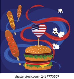 4th of July BBQ meat food picnic grill traditional holiday celebration