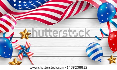 4th of July blackguards template.USA independence day celebration with American flag.USA 4th of July promotion advertising banner template for Brochures,Poster or Banner.Vector illustration EPS 10