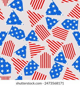 4th of July bunting seamless pattern background and fabric 