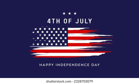 4th of july calligraphy effect text. vector usa independence day celebration background. american flag stroke, for social media posts, websites, banners, advertisements, flyers, cards, and posters