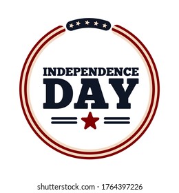 4th july campaign button. Independence day of USA - Vector