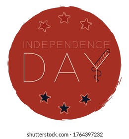 4th july campaign button. Independence day of USA - Vector