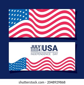 4.º july y banderas