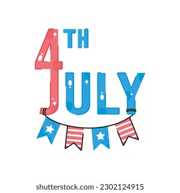 4th July Celebration  doodle vector filled outline icon. EPS 10 file