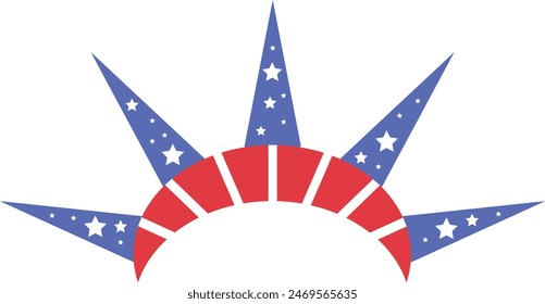 4th of July celebration freedom day element Statue of Liberty