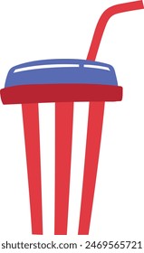 4th of July celebration freedom day element cola drinks