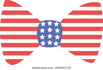 4th of July celebration freedom day element bow tie