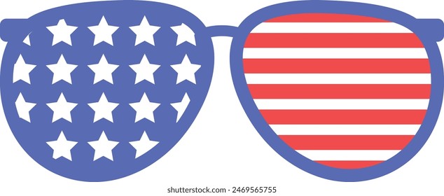 4th of July celebration freedom day element glasses