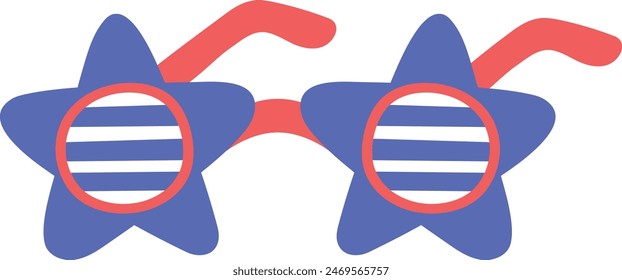 4th of July celebration freedom day element glasses