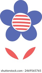 4th of July celebration freedom day element flower