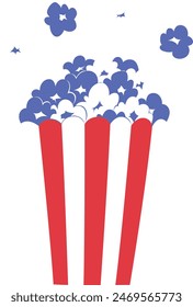 4th of July celebration freedom day element popcorn