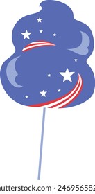 4th of July celebration freedom day element cotton candy