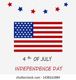 4th of july celebration of independence day in vector