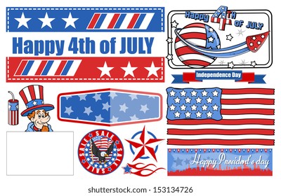 4th of July Celebration - Vector Designs Set