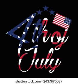 4th of july colorful black t-shirt design.eps
