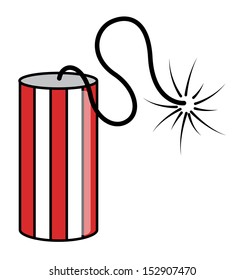4th of july cracker sparks - vector illustration