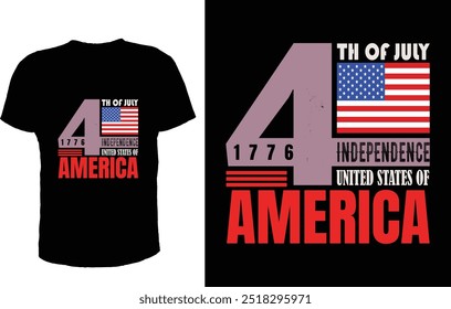 4th of July Custom T-Shirt Design 