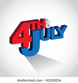 4th of July design element. EPS 10 vector, grouped for easy editing. No open shapes or paths.