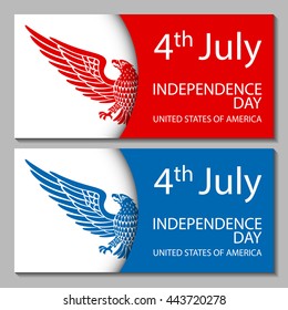 4th of July Design Objects Element Vector Set Isolated. art