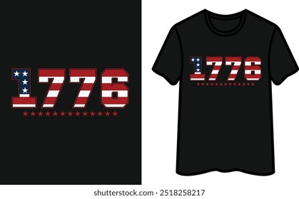 4th Of July Design.1776 T Shirt Design