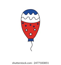 4th of July element. America Independence Day symbol and icon - American national graphics in flat style. Stock vector