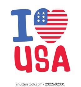 4th of July element on isolated white background. Blue 4th of July, USA Independence Day element design with patriotic elements
