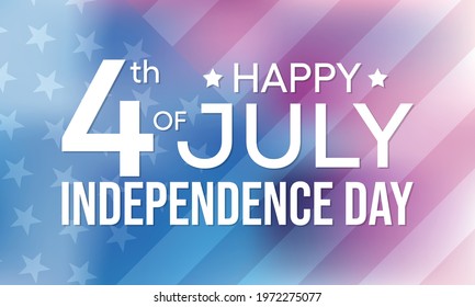 4th of July is a federal holiday in the United States commemorating the Declaration of Independence of the USA. Vector illustration.