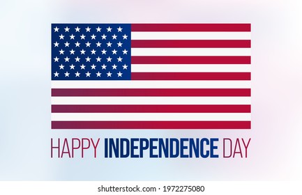 4th of July is a federal holiday in the United States commemorating the Declaration of Independence of the USA. Vector illustration.