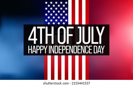 4th of July is a federal holiday in the United States commemorating the Declaration of Independence of the USA. Vector illustration