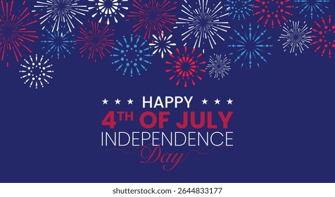 4th of July fireworks background, USA July Fourth design background poster