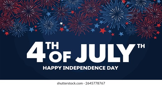 4th of July fireworks background, USA July Fourth poster